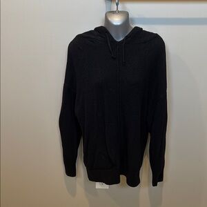 STYLUS Black Zip Up Sweater with Cozy Hood